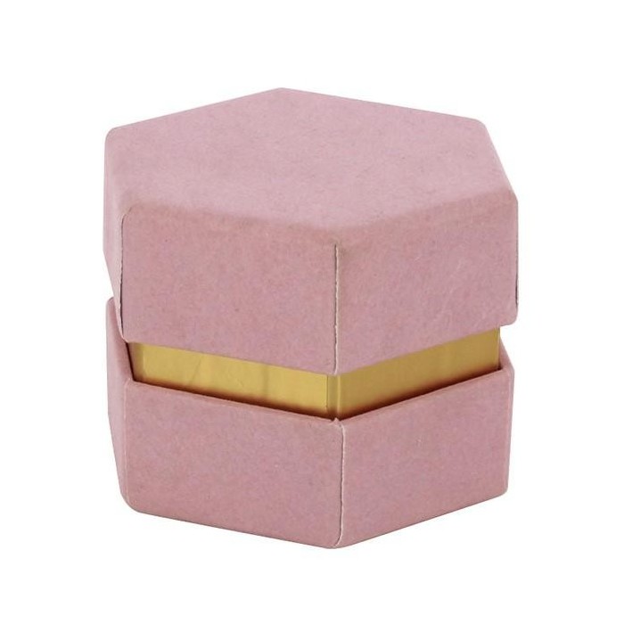 SCATOLA ESAGONALE 10XH7.5 VELLUTO CIPRIA CON DIVISORIO